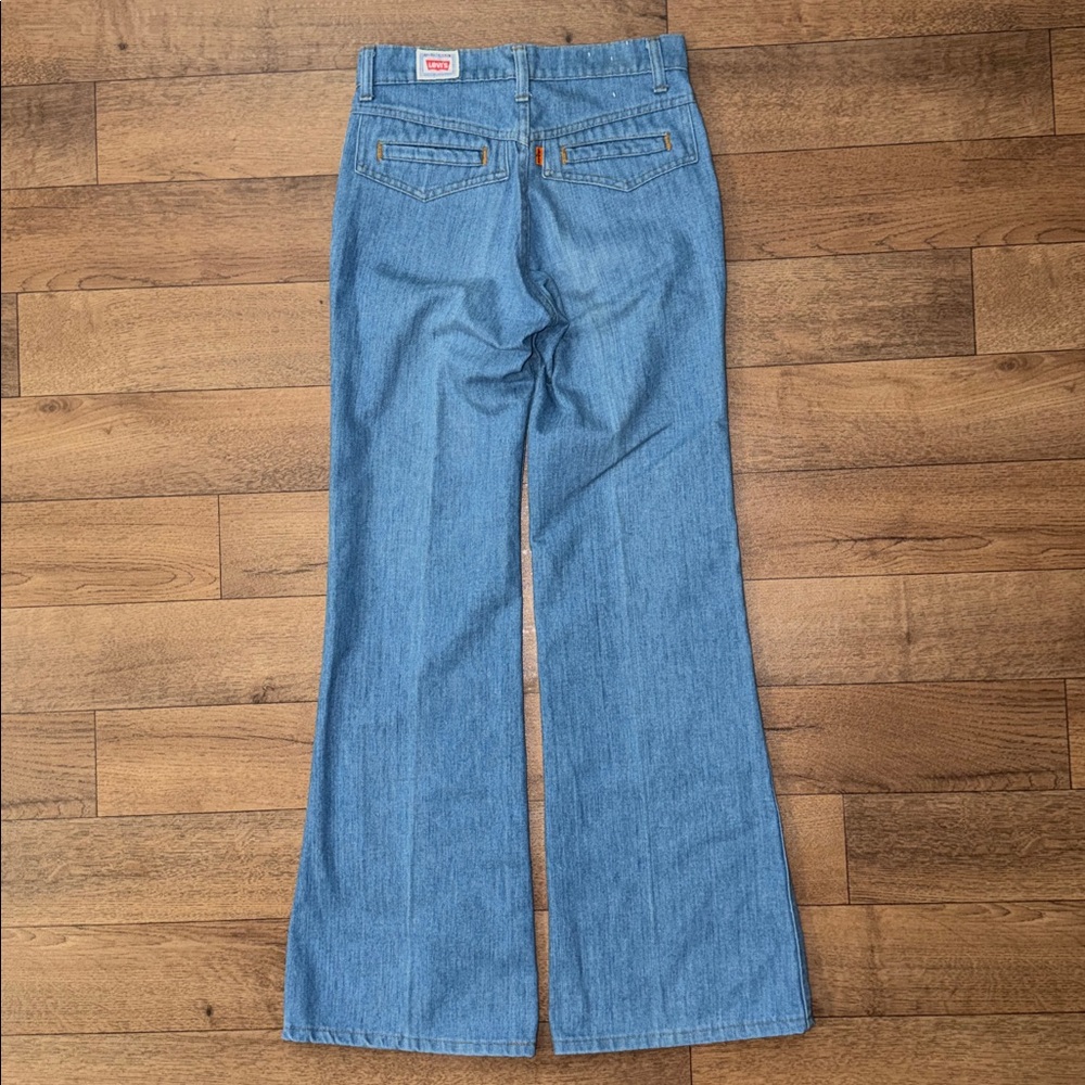 Vintage Levi’s Size 28 Orange Tab Jeans Blue Coastal Cowgirl Rodeo Festival Boho - Picture 4 of 16